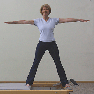 Elita, hip abduction on reformer